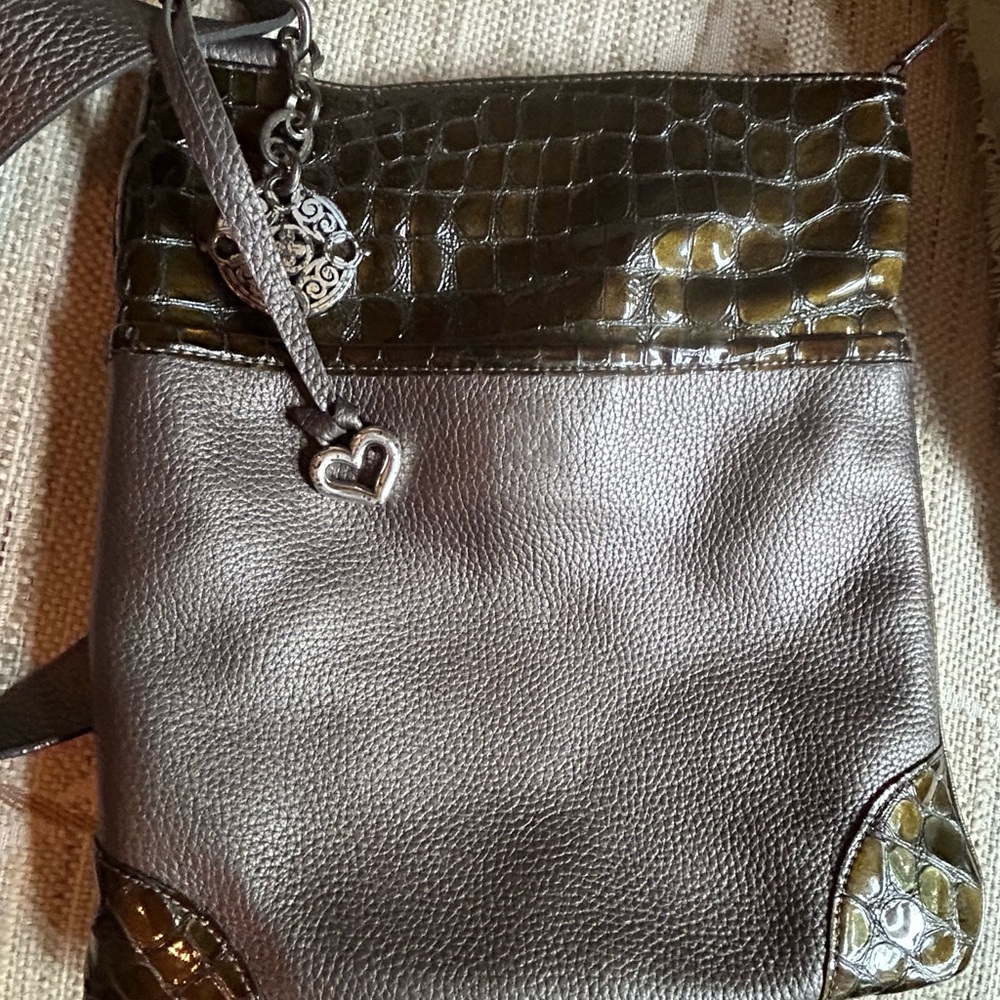 Brighton Brown Crossbody Bag with Textured Leather